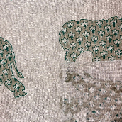 Mithi Block Printed Linen Fabric | Upholstery & Home Décor Fabric