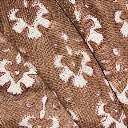 Dhuni Block Printed Linen Fabric | Upholstery & Home Décor Fabric