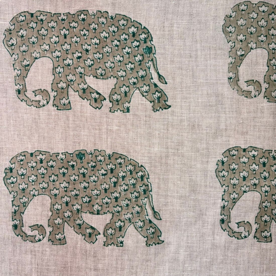 Mithi Block Printed Linen Fabric | Upholstery & Home Décor Fabric