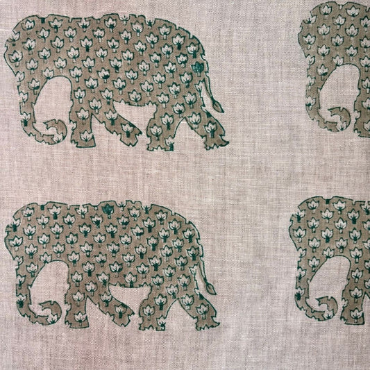 Mithi Block Printed Linen Fabric | Upholstery & Home Décor Fabric