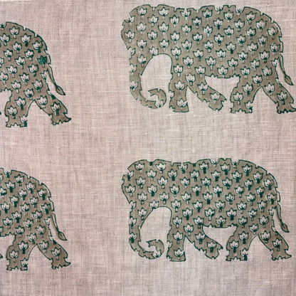 Mithi Block Printed Linen Fabric | Upholstery & Home Décor Fabric