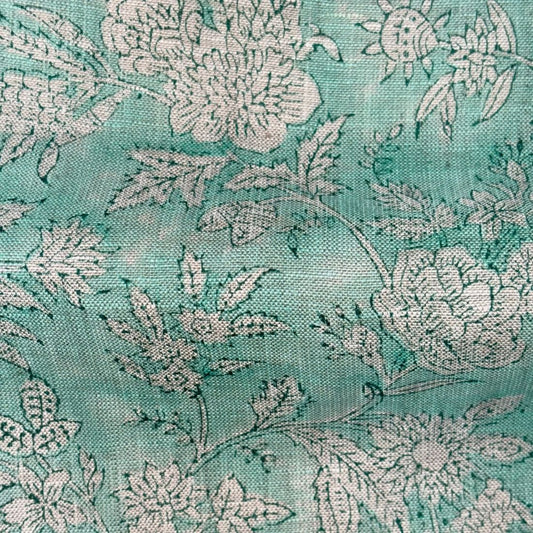 Chaap Block Printed Linen Fabric | Upholstery & Home Décor Fabric