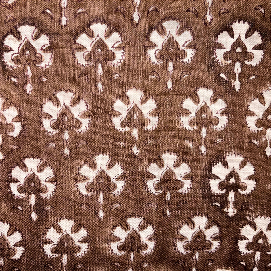 Dhuni Block Printed Linen Fabric | Upholstery & Home Décor Fabric