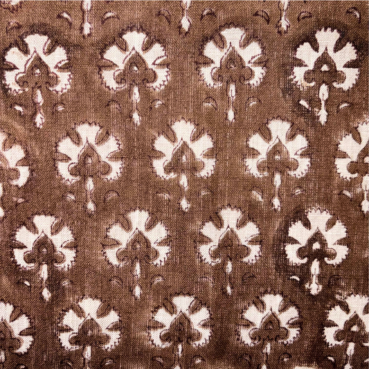 Dhuni Block Printed Linen Fabric | Upholstery & Home Décor Fabric