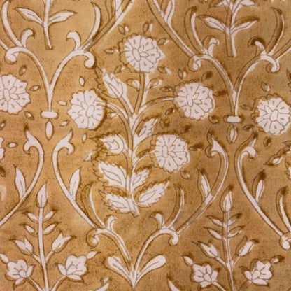 Saaz Cotton 44" Block-Printed Jaal Upholstery Fabric