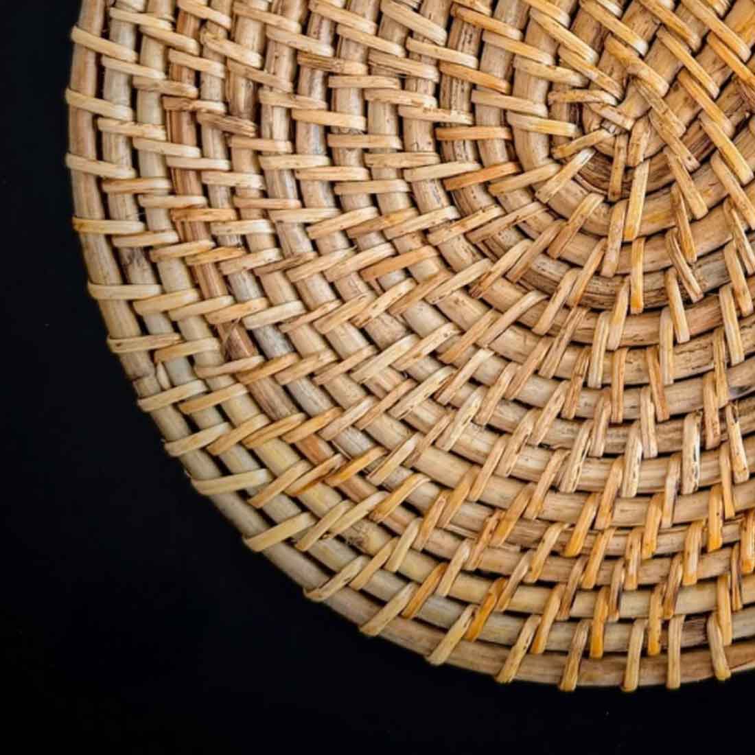 Elowyn Rattan Cane Placemats – Oval Handwoven Elegance