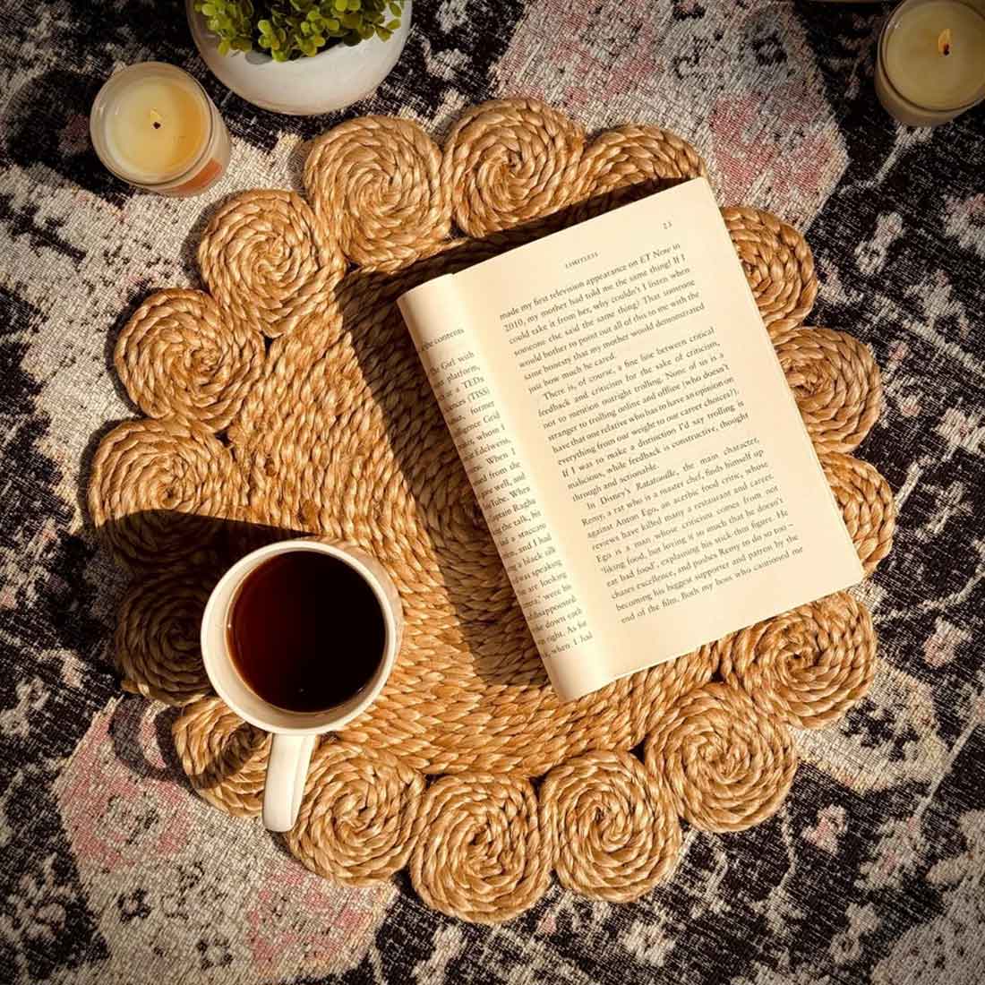 Multipurpose Jute Coasters - 6" Handwoven Rustic Charm