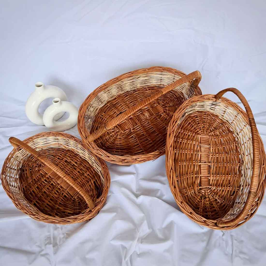 Sunflower Oval Woven Basket