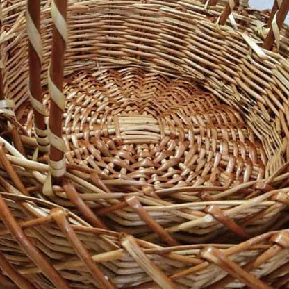 WeaveCross Willow Basket Set - With Handles (Set of 3)