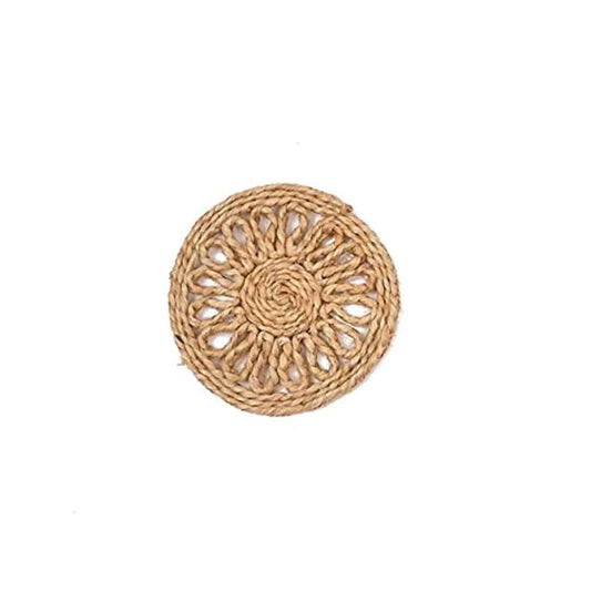 NatureWeave Coaster - 4" Handcrafted Natural Elegance