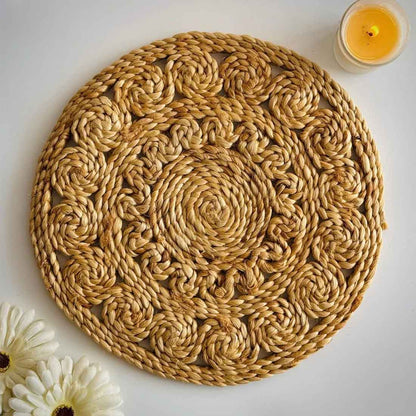 Krama Round Jute Placemat