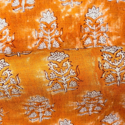 Surai Block Printed Linen Fabric
