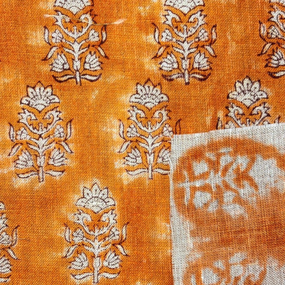 Surai Block Printed Linen Fabric