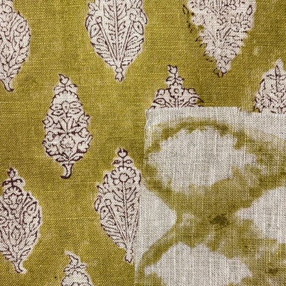 Baith Block Printed Linen Fabric