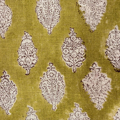 Baith Block Printed Linen Fabric
