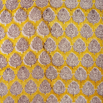 Kesar Block Printed Linen Fabric