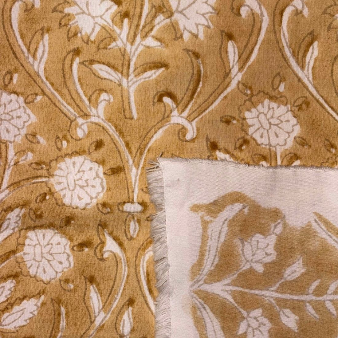 Saaz Cotton 44" Block-Printed Jaal Upholstery Fabric