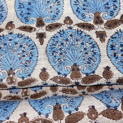 Laali Block Printed Linen Fabric | Upholstery & Home Décor Fabric