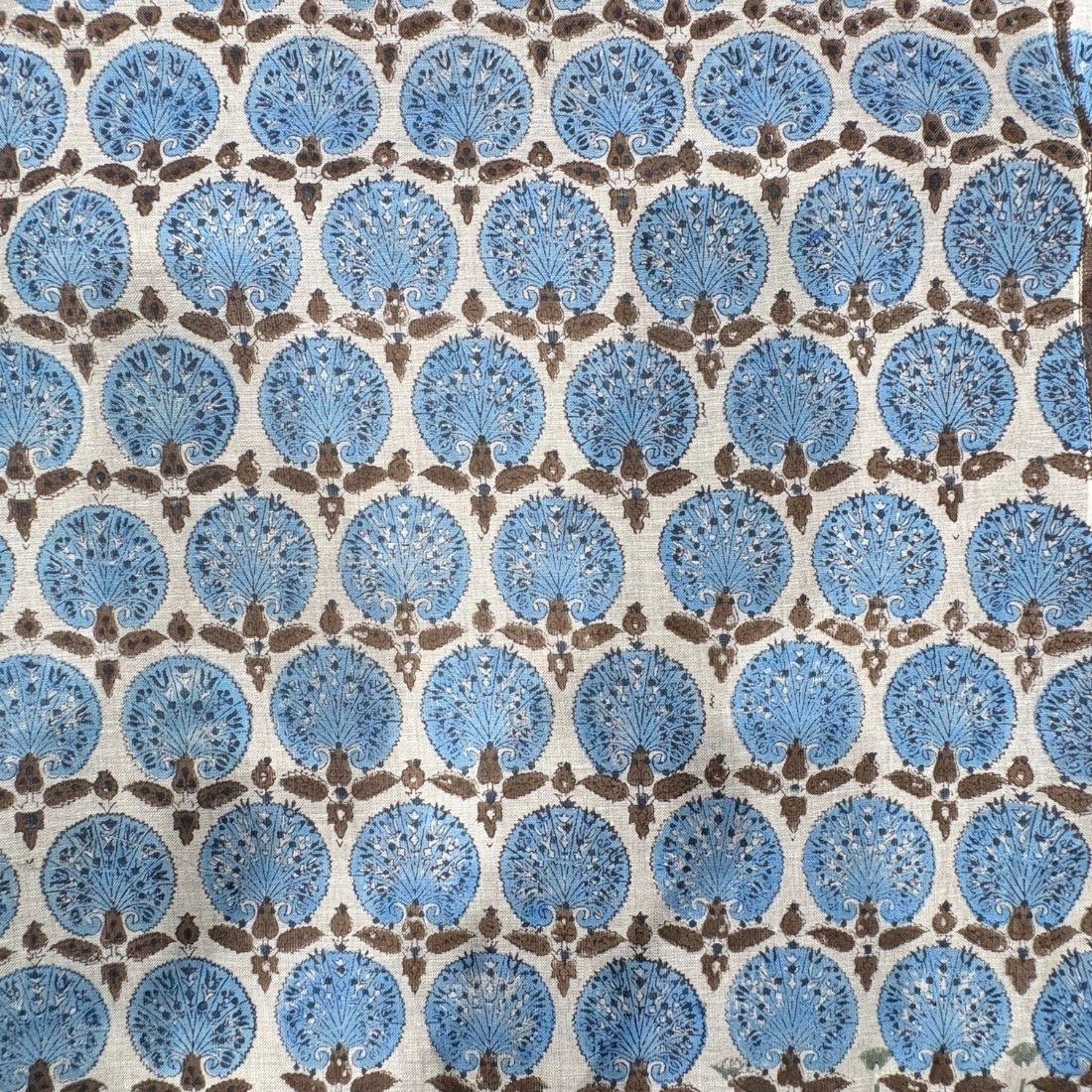 Laali Block Printed Linen Fabric | Upholstery & Home Décor Fabric