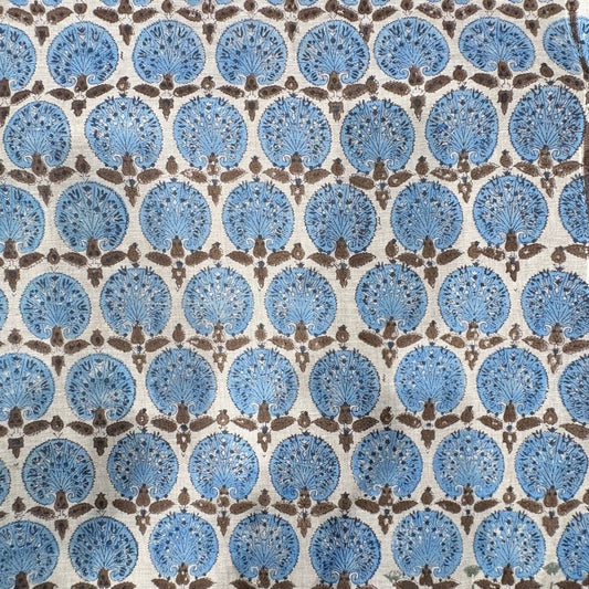 Laali Block Printed Linen Fabric | Upholstery & Home Décor Fabric