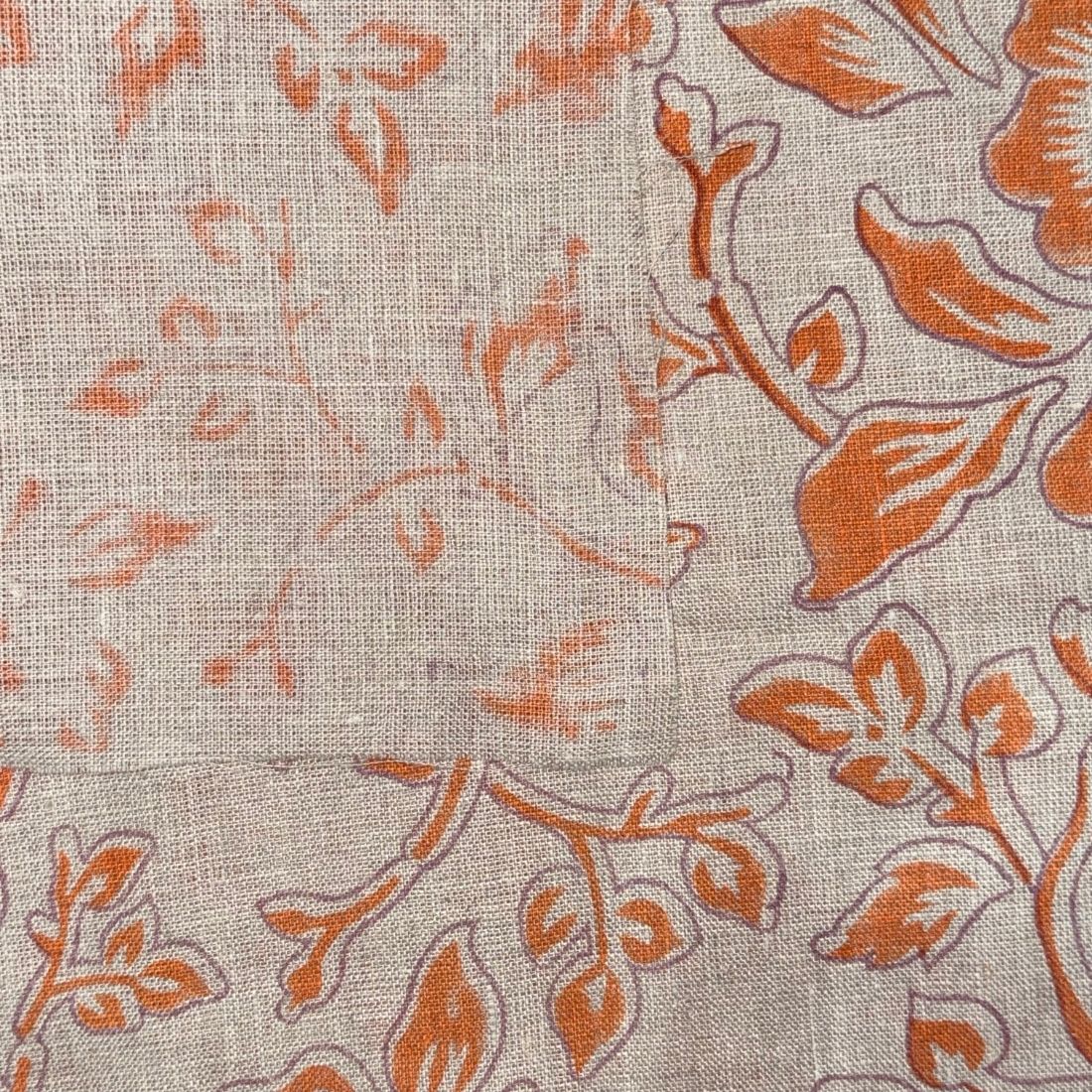 Gaura Block Printed Linen Fabric