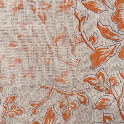 Gaura Block Printed Linen Fabric