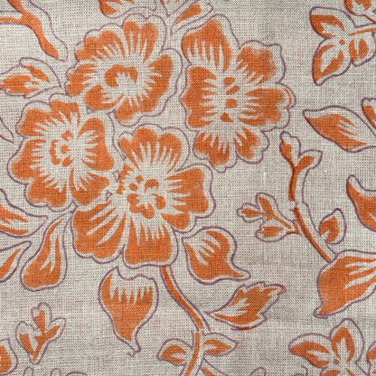 Gaura Block Printed Linen Fabric