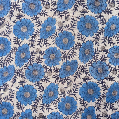 Haari Block Printed Linen Fabric