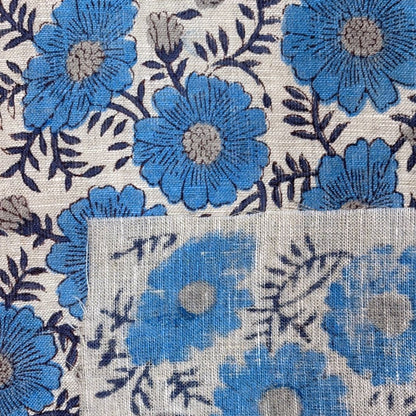 Haari Block Printed Linen Fabric