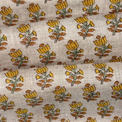 Faali Block Printed Linen Fabric