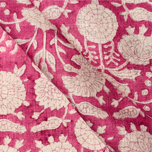 Maati Block Printed Linen Fabric