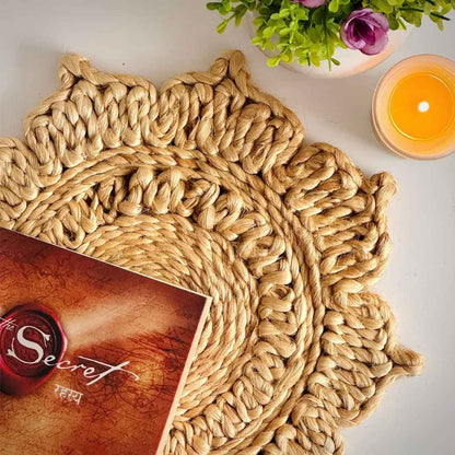 BohoBraids Jute Coaster – 6" Handcrafted Classic