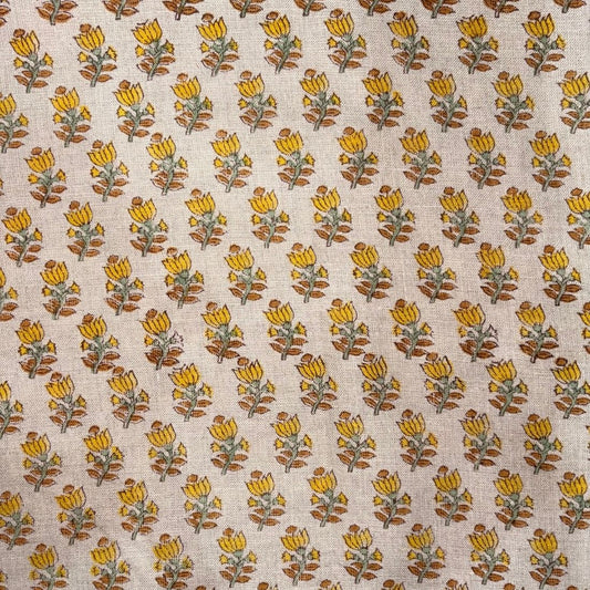 Faali Block Printed Linen Fabric