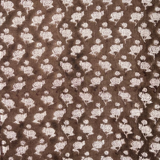 Meena Block Printed Linen Fabric