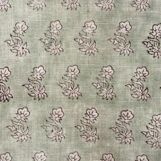 Dhara Block Printed Linen Fabric