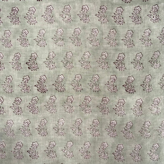 Dhara Block Printed Linen Fabric