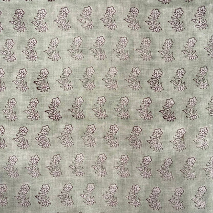 Naira Linen 58" Block-Printed Buti Upholstery Fabric