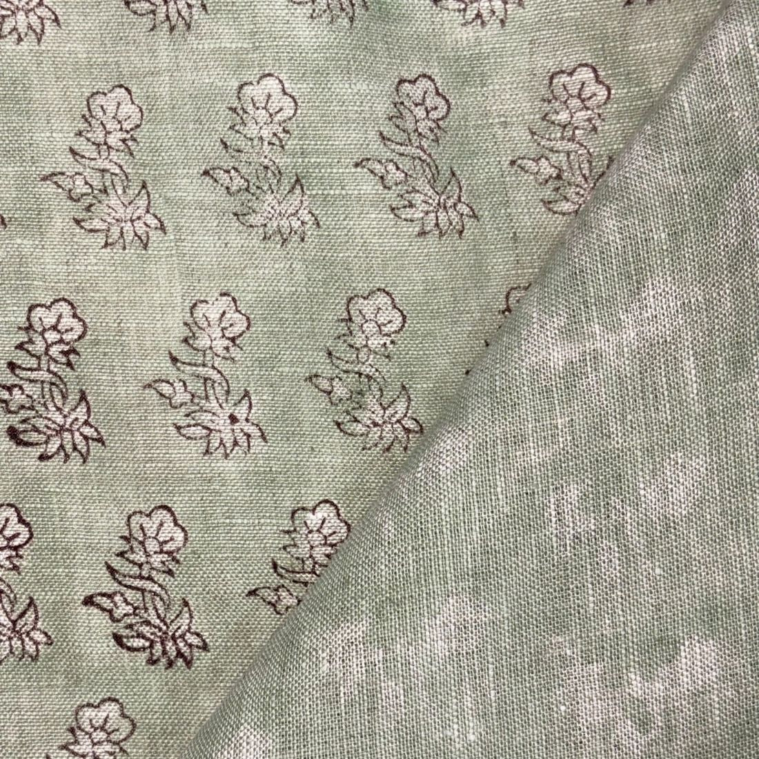 Dhara Block Printed Linen Fabric