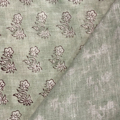 Dhara Block Printed Linen Fabric