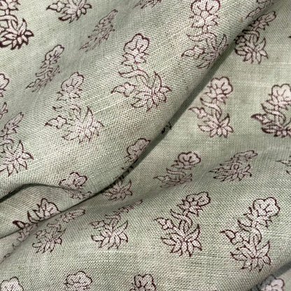 Dhara Block Printed Linen Fabric