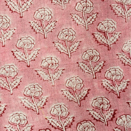 Kaamini Linen 58" Block-Printed Buti Upholstery Fabric