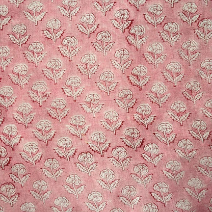 Nalli Block Printed Linen Fabric