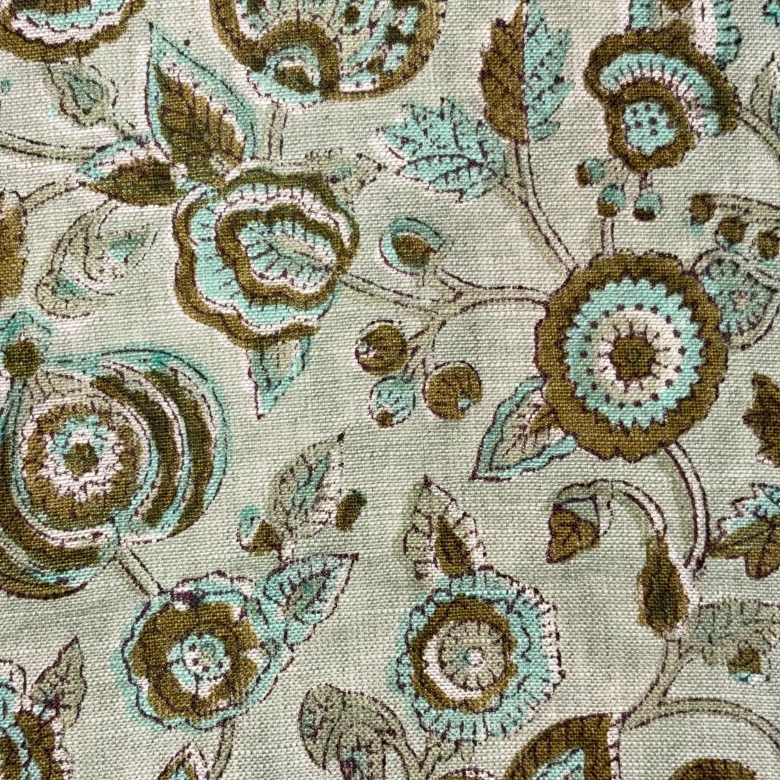 Tillu Block Printed Linen Fabric