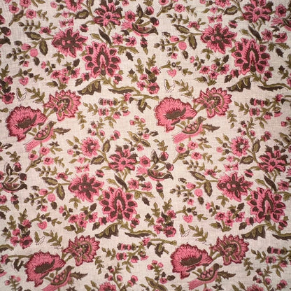 Haiza Block Printed Linen Fabric | Upholstery & Home Décor Fabric