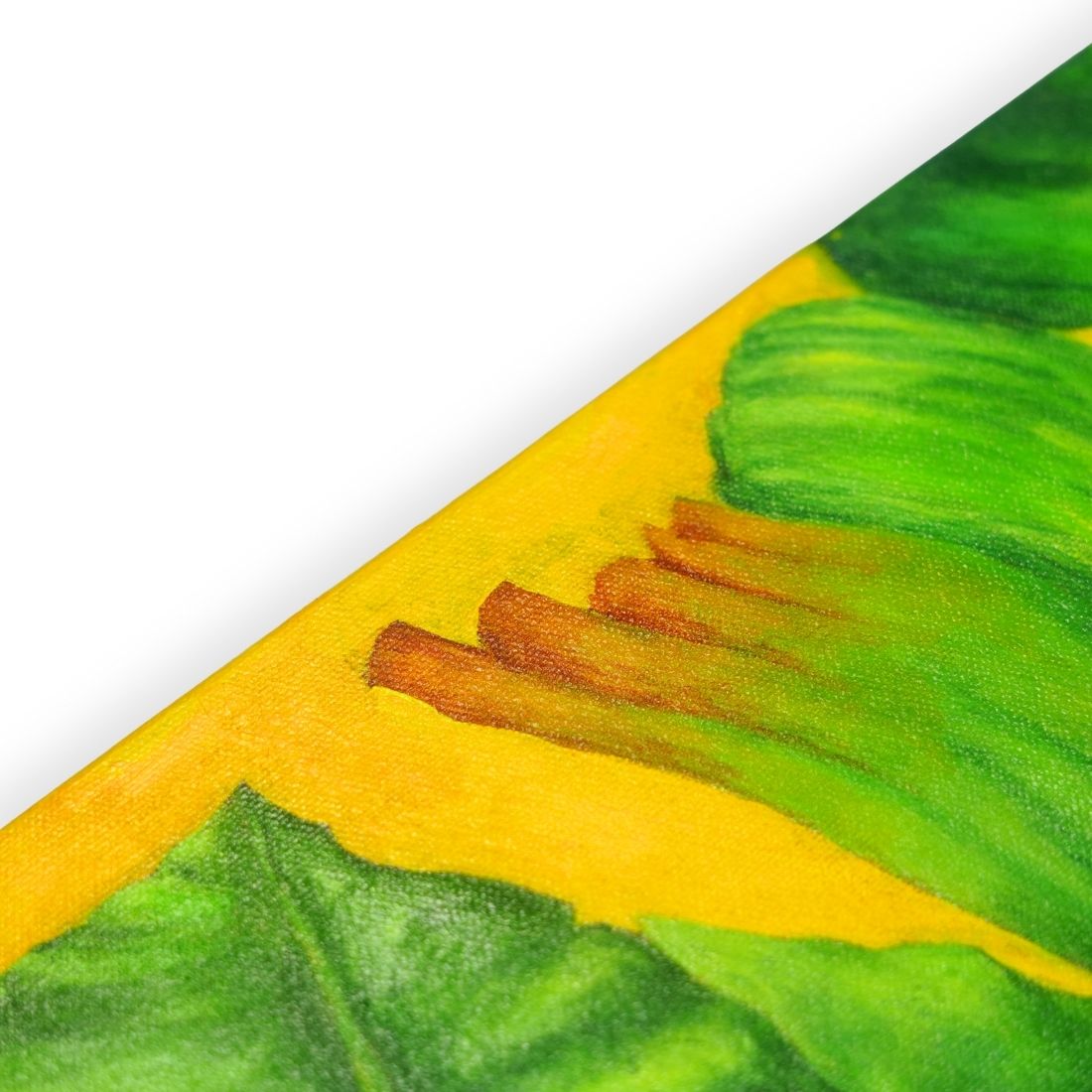 Hand Painted Tropical Leaf Canvas Wall Art