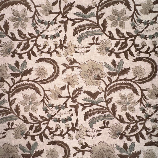 Kairi Block Printed Linen Fabric