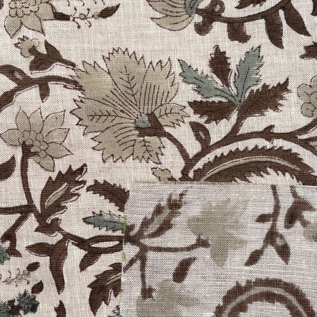 Kairi Block Printed Linen Fabric