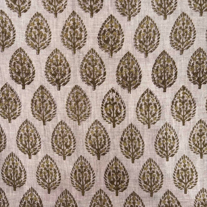 Surajmukhi Linen 58" Block-Printed Buta Upholstery Fabric