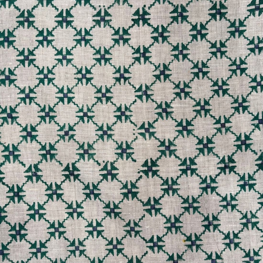 Kaaya Block Printed Linen Fabric | Upholstery & Home Décor Fabric