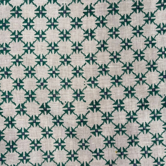 Kaaya Block Printed Linen Fabric | Upholstery & Home Décor Fabric